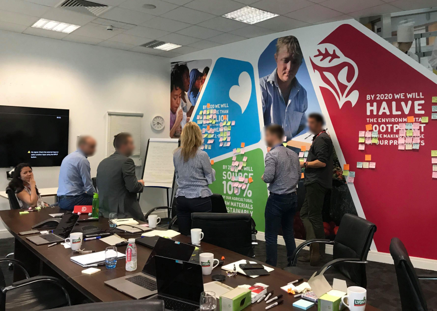 Affinity mapping workshop at Unilever