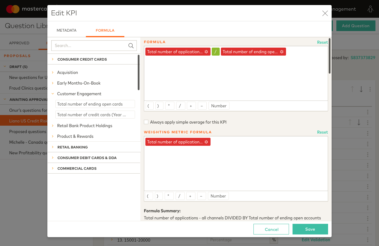 Editing KPIs